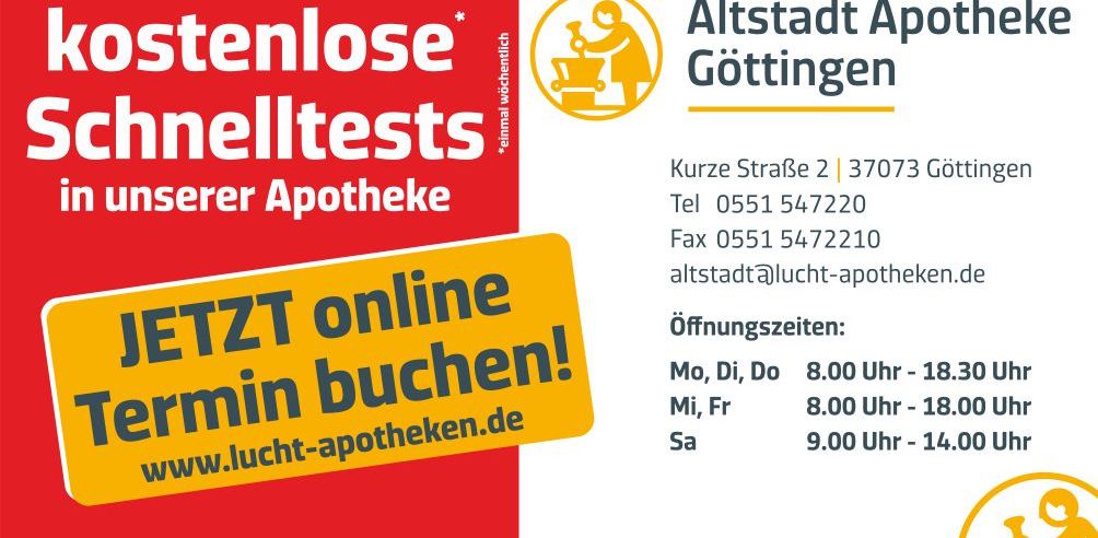 Corona Schnelltest in Göttingen Altstadt Apotheke Corona Schnelltest